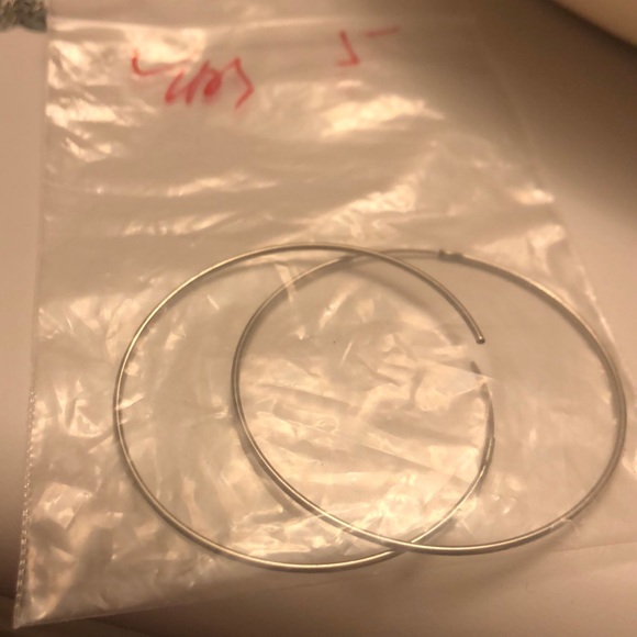 Sterling silver hoop earrings - Picture 1 of 1